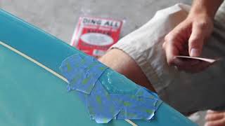 How to Repair a Surfboard Small Rail Ding [upl. by Harmonie]