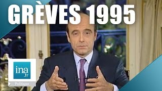 Grèves 1995 Alain Juppé quotIl faut sortir de la logique daffrontementquot  Archive INA [upl. by Deering381]