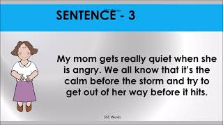 THE CALM BEFORE THE STORM Idiom 1333  Meaning and five sentences  SSC Words [upl. by Yasibit]