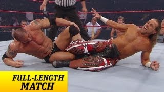 FULLLENGTH MATCH  Raw  Batista vs Shawn Michaels  Lumberjack Match [upl. by Orel663]