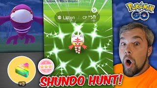 Shundo Litten Hunt Primal Kyogre Raid Day Pokémon GO [upl. by Anik444]