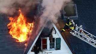 2nd Alarm Fire Damages Two Homes Slatington Pennsylvania  62124 [upl. by Aruon]