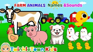 Animals Sounds Song For Babies  Farm Animals Educational Videos  Nursery Rhymes  Kids Songs [upl. by Alwyn72]