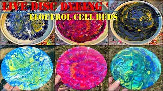 Live Disc Dyeing  Floetrol Cell Bed Designs [upl. by Petrine247]