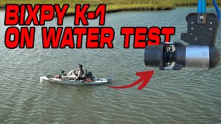 Jet Motor On A Kayak Speed  Bixpy K1 On Water Test [upl. by Elhsa]