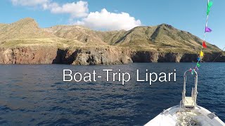 BoatTrip around Lipari Eolian Islands Italy [upl. by Nadabb]