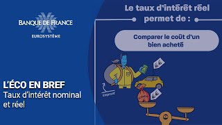 Taux d’intérêt nominal et réel  Banque de France [upl. by Hollerman]