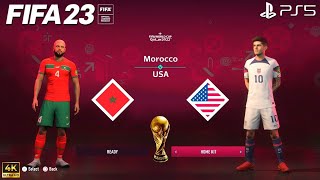 IF Morocco Win World Cup 2022  FIFA 23  Morocco vs Usa  Final Match  Qatar World Cup 2022 [upl. by Soloman]