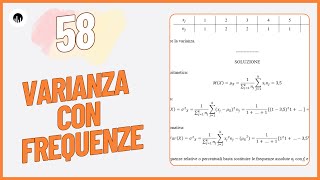 STATISTICA 58  Esercizio sulla varianza con frequenze [upl. by Cressida]