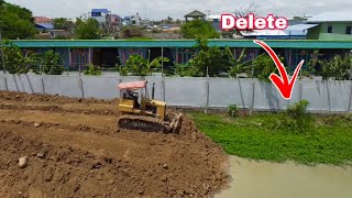 The Project Project Filling Up Land Processing By Bulldozer pushing soil With 5T Trucks [upl. by Georas]