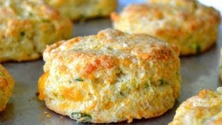 Cheddar Scallion Biscuits Recipe [upl. by Enajyram]