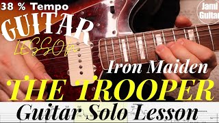 The Trooper Guitar Solo Lesson  IRON MAIDEN  Slow Tempo amp Easy Tabs [upl. by Merna641]