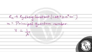 Calculate the wave number for the shortest wavelength transition in the Balmer series of atomic [upl. by Enyrhtac131]