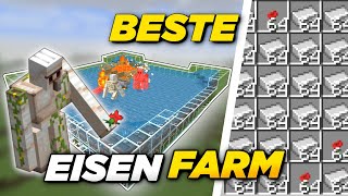 NEU DIE BESTE EISENFARM die du SOFORT Bauen musst Minecraft Bedrock 121 [upl. by Ken]