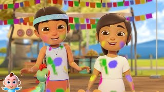 Holi Aayi Kids Song होली आई Hindi Nursery Rhymes by NimbooKids [upl. by Aiel]