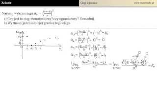 Monotoniczność ograniczoność i granica ciągu  zadanie z rozwiązaniem [upl. by Nevak]