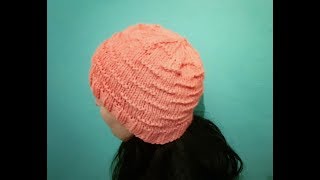 Bonnet femme tricot facile a faire [upl. by Moyna332]