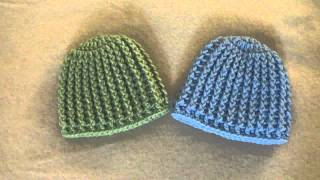 Crochet Ribbed Baby BeanieHat [upl. by Kellyn]