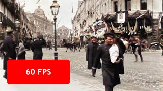 60 fps Moscow Tverskaya Street in 1896 [upl. by Julie293]