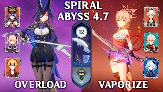 Clorinde Overload amp Yoimiya Vaporize Spiral Abyss 47 Genshin Impact 47 [upl. by Petras574]