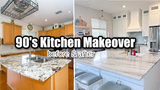 DIY KITCHEN RENOVATION on a BUDGET  BEFORE AND AFTER 90 Kitchen makeover [upl. by Gary]