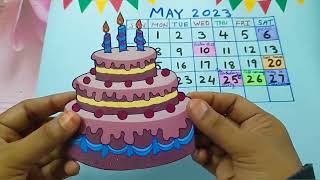 School projects ideas 💡 birthday month calendar making activity [upl. by Consuelo]