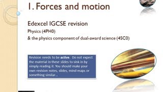 Forces and Motion REVISION PODCAST Edexcel IGCSE physics topic 1 [upl. by Wilhelmine400]