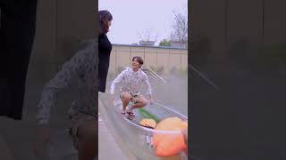 DONT LAUGH CHALLENGE FAT GIRL FILLS UP THE POOL 😂😂😂shorts GuiGe hindi funnycomedyspy come [upl. by Suoicserp]