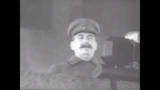 Stalin Speaks on Red Square 1941 [upl. by Ahsienel]