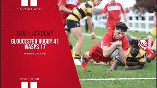 U18  Gloucester Rugby 41  17 Wasps [upl. by Collette]