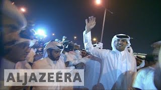 🇶🇦 Thousands celebrate Sheikh Tamim homecoming in Qatar  Al Jazeera English [upl. by Uticas]