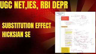 Substitution effect  UGC NET ECONOMICSIESRBI DEPR [upl. by Natty]