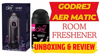 Godrej aer Matic Automatic Room Freshener Unboxing and Review in hindi [upl. by Helaine]