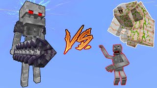 Prime Skeleton Titan Vs SCP 096 V3 Giant Iron Golem PE in Minecraft [upl. by Eitsym]