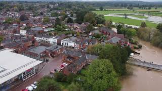 tenbury in flood drone footage [upl. by Adnohsad]