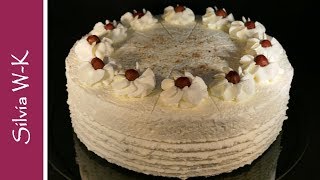 NussSahnetorte  ohne Gelatine  Nusstorte  NusssahneTorte [upl. by Ramraj223]