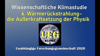 Klimastudie 6 Gegenstrahlung Wärmerückstrahlung gemäß CO2 Treibhauseffekt widerspricht der Physik [upl. by Nevs]