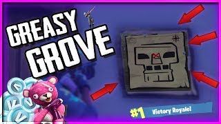 Follow the Treasure Map found in Greasy Grove  Fortnite Season 4 Week 5 Challenge [upl. by Ekal866]