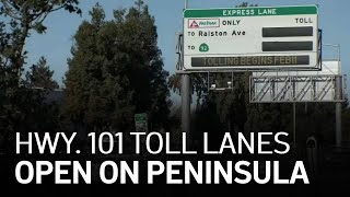 Highway 101 TollBased Express Lanes Along the Peninsula Open [upl. by Yehus756]