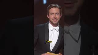 When Ryan Gosling basically won an Oscar 😂 via Oscars RyanGosling BarbieMovie Shorts [upl. by Nuawtna785]