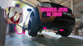 TUKAR STEERING RACK BUSH NISSAN NAVARA NP300 [upl. by Ylaek]