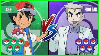 Pokemon Battle Pedia Ash Vs Professor Oak [upl. by Au]