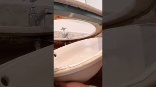 Plumbing it up a retro basin asmrsounds plumber asmr subscribe howto diy youtubeshorts tools [upl. by Hanad]