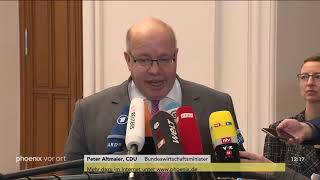 Statement von Peter Altmaier zur Sitzung der Kohlekommission am 250119 [upl. by Pantin10]