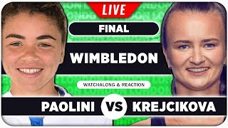 PAOLINI vs KREJCIKOVA •• Wimbledon 2024 Final •• LIVE Tennis Talk Watchalong [upl. by Aneehsyt477]