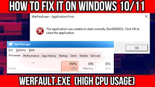 SOLVED Werfaultexe and how to fix it on Windows 11 [upl. by Ainattirb]