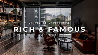 House of the Rich amp Famous Modern Luxury Penthouse Top Exotic Marble amp Italian FurnitureMon Cheri [upl. by Ocirnor41]