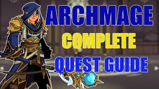 AQW ArchMage Class Full Walkthrough 2024 Onwards SpellCraft Recipes join archmage Warlics Quests [upl. by Akineg]