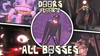 Doors Floor 2 All Bosses amp cutscenes Prenerf [upl. by Alrad]