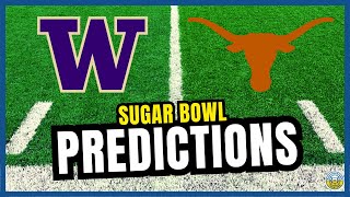 Washington vs Texas PREDICTIONS  2023 College Football Predictions  Sugar Bowl [upl. by Raleigh]